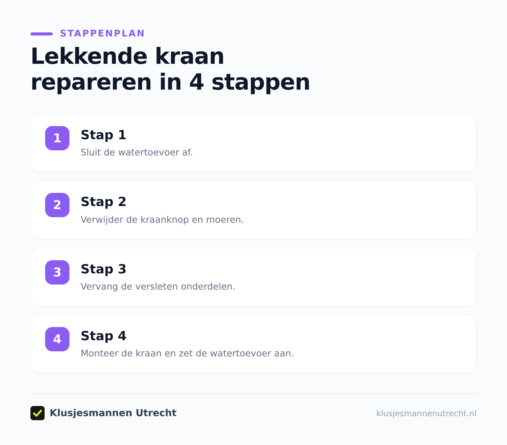 Stappenplan: een lekkende kraan repareren