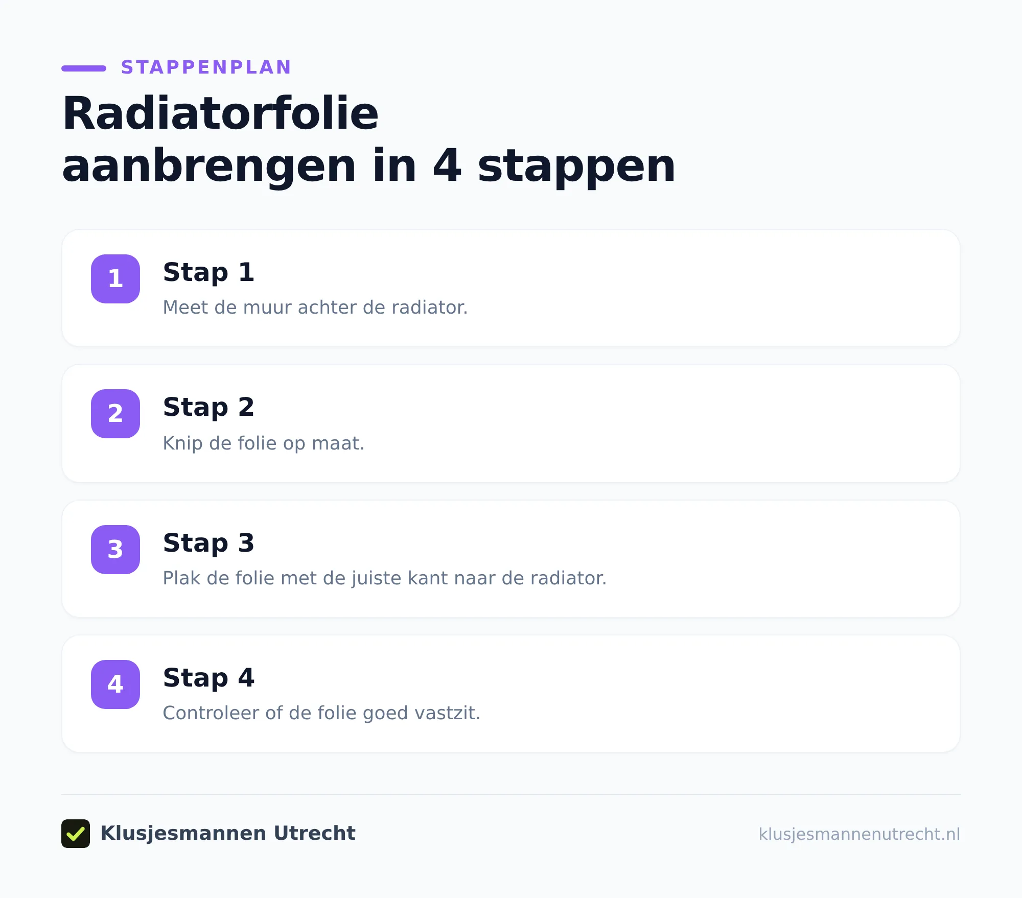 Stappenplan voor radiatorfolie aanbrengen