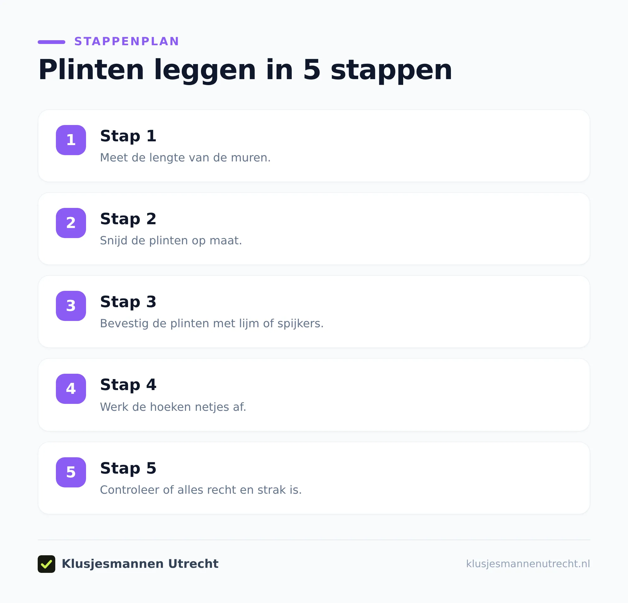 Voorbereiding voordat je plinten gaat leggen