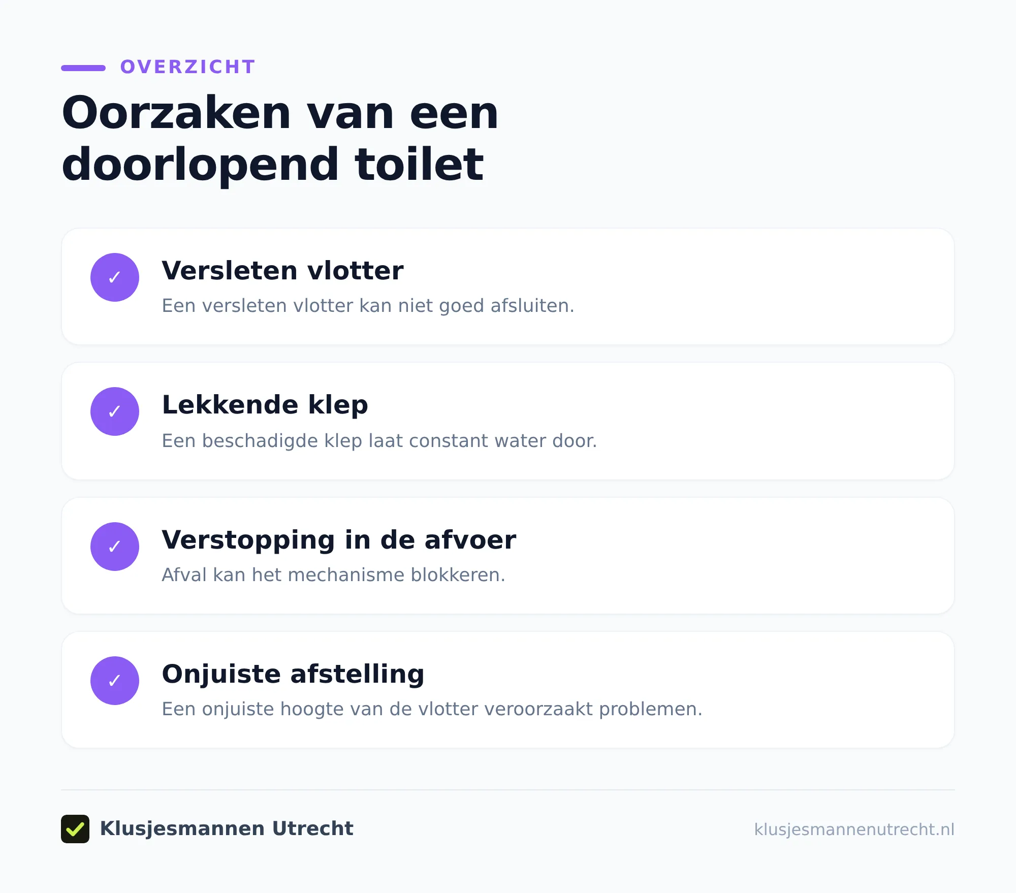 De meest voorkomende oorzaken