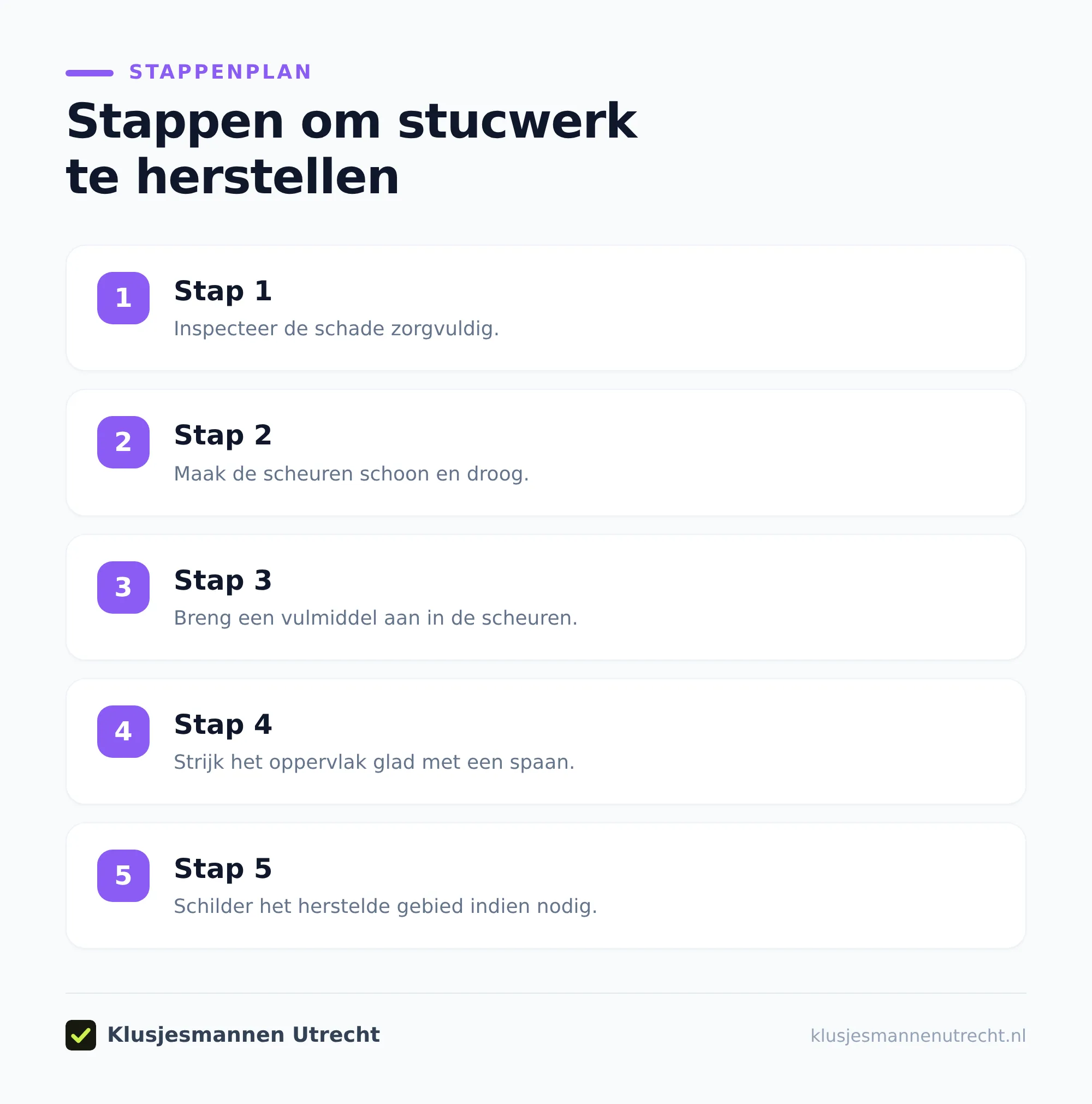 Welke materialen heb je nodig voor stucwerk herstellen?