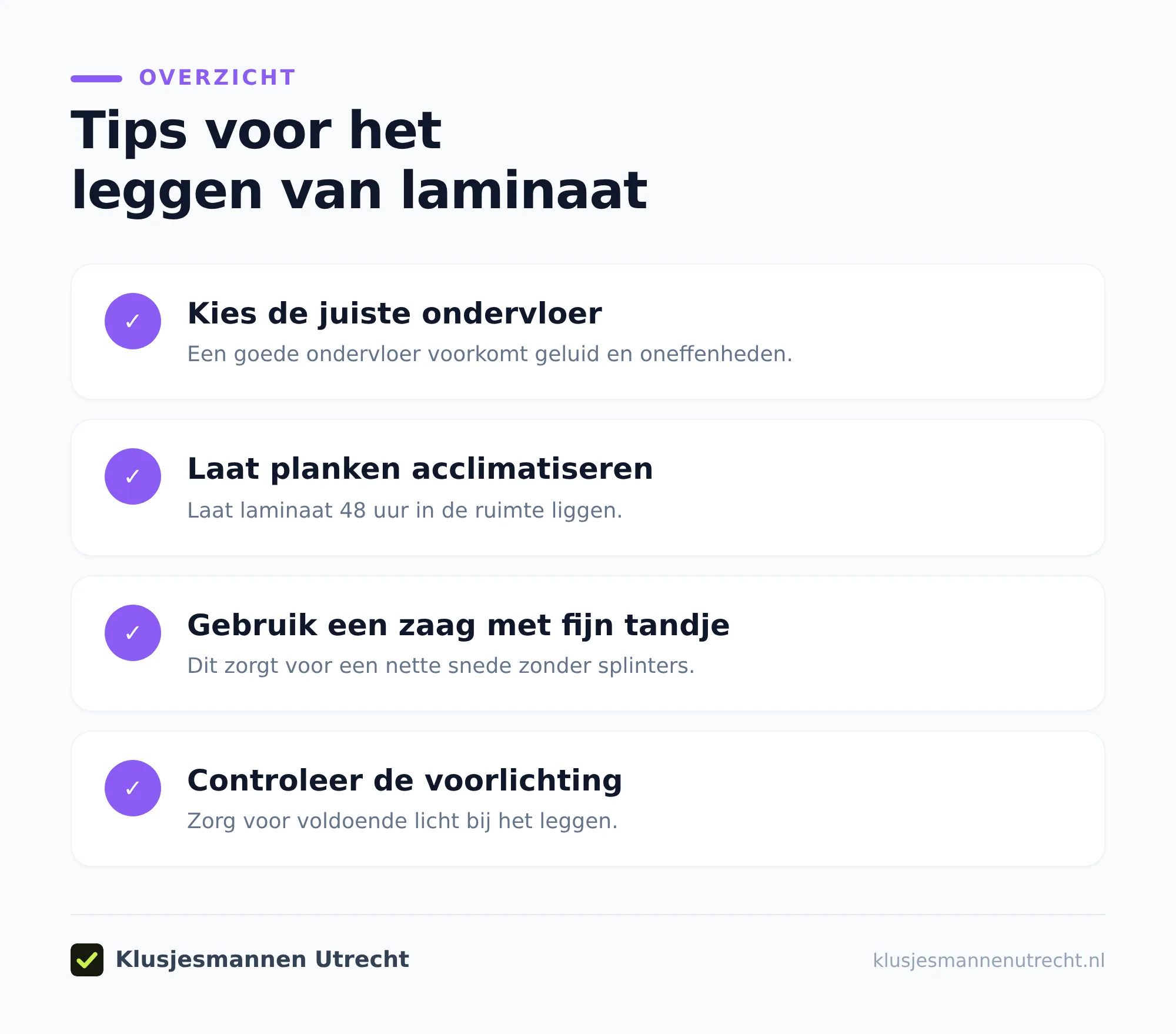 Wat moet je controleren voordat je laminaat koopt?