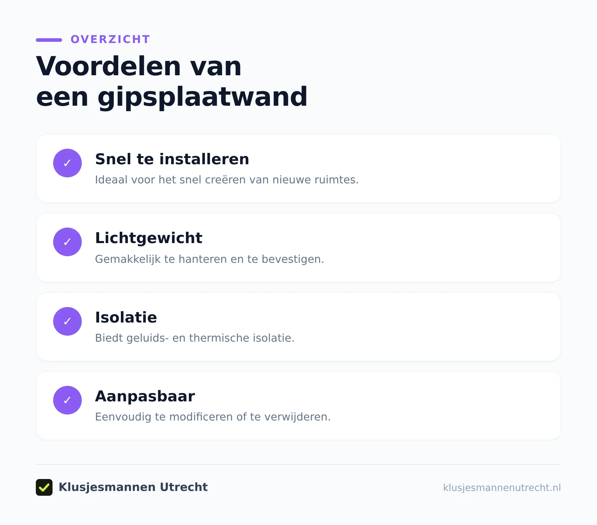 Wat voor gipsplaatwand heb je nodig?